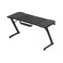 Ergonominis žaidimų stalas huzaro Hero 3.3 Juoda — tiesus stačiakampis stalviršis 1400x600 mm, 740 mm aukštis, 15 mm stalviršis