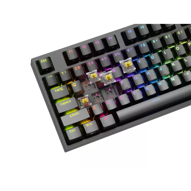 GENESIS Thor 404 TKL klaviatūra, skirta žaidimams, USB, QWERTY, US International, juoda