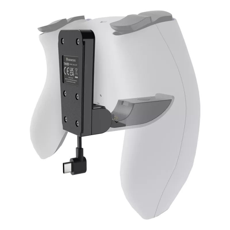 Įkrovimo sistema GENESIS Tin 305 PlayStation 5 plonas Laidinė Juoda Balta