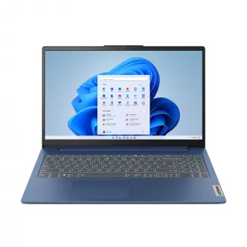 Nešiojamas kompiuteris Lenovo IdeaPad Slim 3 15IRU8 — Intel Core i3-1315U, 15.6 colio Full HD, 8 GB LPDDR5, 512 GB SSD, Windows 11 Home, mėlynas