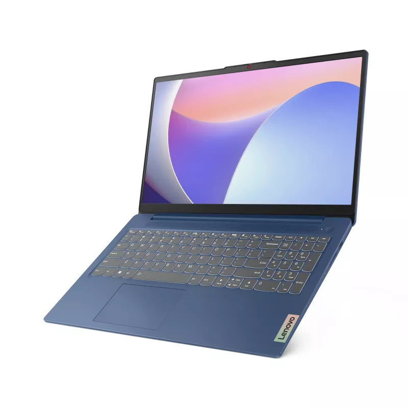 Nešiojamas kompiuteris Lenovo IdeaPad Slim 3 15IRU8 — Intel Core i3-1315U, 15,6 colio Full HD, 8 GB LPDDR5, 512 GB SSD, Windows 11 Home, mėlynas