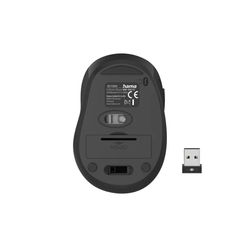 Hama MW-400 V2 pelė Biuro Dešiniarankiams RF Belaidė Optinė 1600 DPI