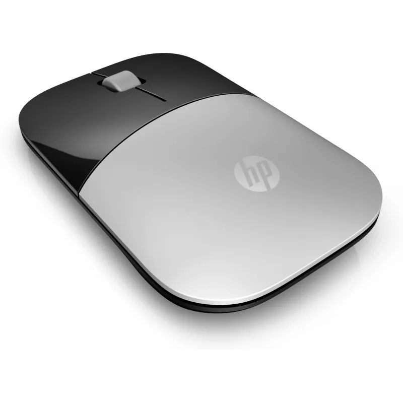 HP Z3700 sidabrinė belaidė pelė, abiem rankoms tinkama, optinė, RF belaidė, 1200 DPI, sidabrinė