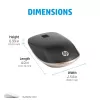 HP 410 plonas Sidabrinė Bluetooth pelė, Abiem Rankoms Tinkama, Bluetooth, 2000 DPI, Sidabrinė