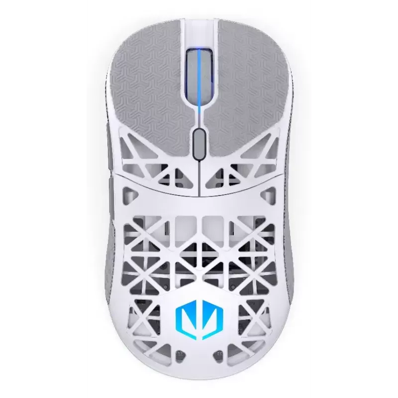 Belaidė žaidimų pelė ENDORFY LIV Onyx White — Bluetooth/2,4 GHz, 12 000 DPI, abiem rankoms tinkama, aRGB apšvietimas, 6 mygtukai, USB-A/USB-C kabelis