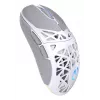 Belaidė žaidimų pelė ENDORFY LIV Onyx White — Bluetooth/2,4 GHz, 12 000 DPI, abiem rankoms tinkama, aRGB apšvietimas, 6 mygtukai, USB-A/USB-C kabelis