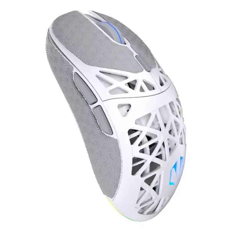 Belaidė žaidimų pelė ENDORFY LIV Onyx White — Bluetooth/2,4 GHz, 12 000 DPI, abiem rankoms tinkama, aRGB apšvietimas, 6 mygtukai, USB-A/USB-C kabelis