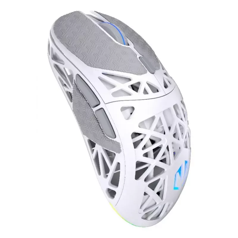 Belaidė žaidimų pelė ENDORFY LIV Onyx White — Bluetooth/2,4 GHz, 12 000 DPI, abiem rankoms tinkama, aRGB apšvietimas, 6 mygtukai, USB-A/USB-C kabelis