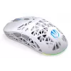 Belaidė žaidimų pelė ENDORFY LIV Onyx White — Bluetooth/2,4 GHz, 12 000 DPI, abiem rankoms tinkama, aRGB apšvietimas, 6 mygtukai, USB-A/USB-C kabelis