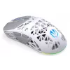 Belaidė žaidimų pelė ENDORFY LIV Onyx White — Bluetooth/2,4 GHz, 12 000 DPI, abiem rankoms tinkama, aRGB apšvietimas, 6 mygtukai, USB-A/USB-C kabelis
