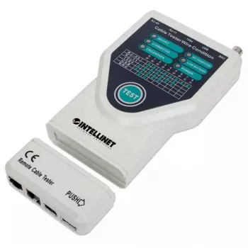 Intellinet 5-in-1 kabelių testeris, tikrina 5 dažniausiai naudojamus tinklo RJ45 ir kompiuterinius kabelius