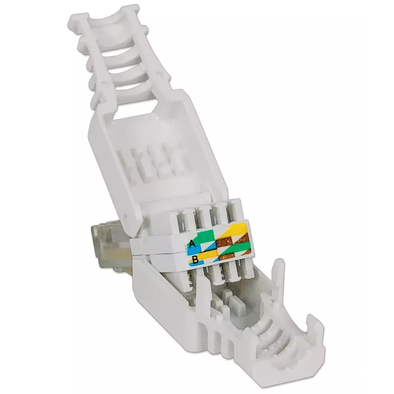 Intellinet RJ45 modulinis kištukas, be įrankių jungtis, Cat5/5e/6, 22-26 AWG vientisiems ir suvytiesiems UTP kabeliams