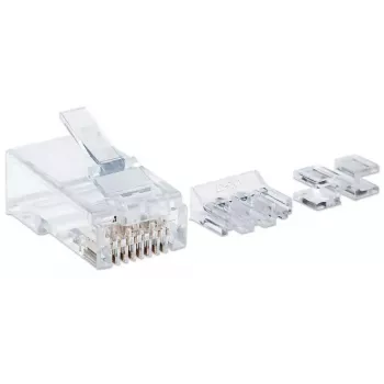 Intellinet RJ45 moduliniai kištukai Pro Line, Cat6A, UTP, 3 dantukai, kietiems laidams, 50 µ auksu dengti kontaktai, 80 vnt.