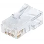 „Intellinet“ RJ45 moduliniai kištukai „Pro Line“, Cat5e, UTP, 3 kontaktų, skirti vientisai laidai, 50 µ auksu dengti kontaktai, 100 vnt. pakuotė