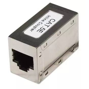 Intellinet Inline Coupler, Cat5e, FTP, Modular, 8P8C moteriška į 8P8C moterišką, sidabrinė