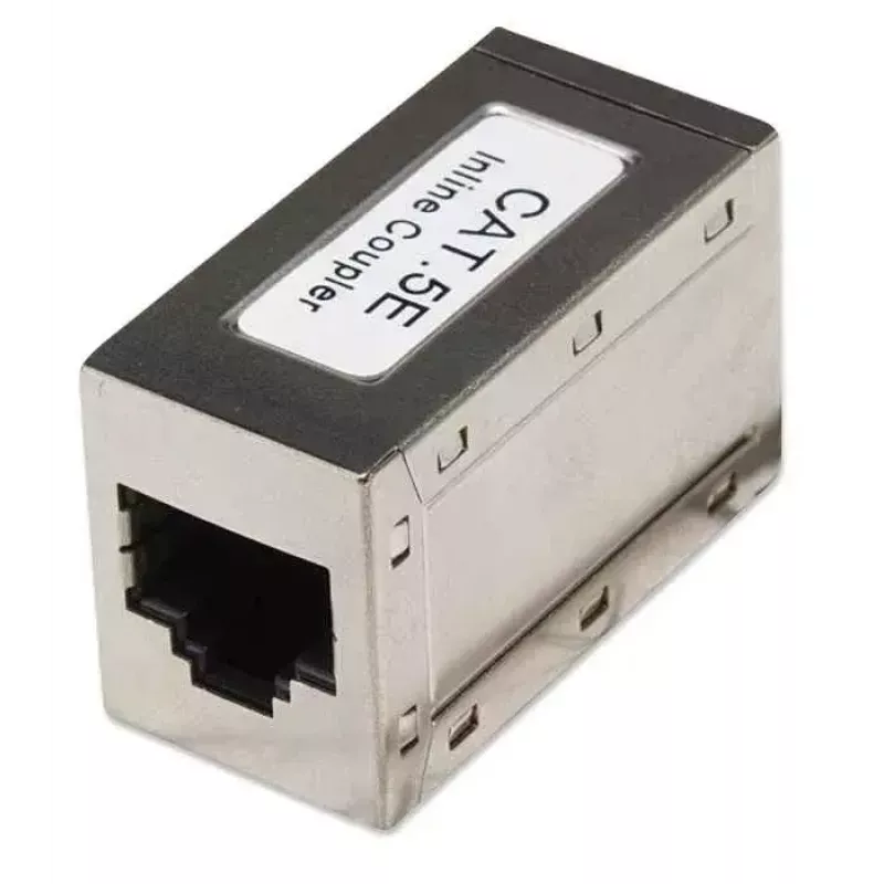 Intellinet Inline Coupler, Cat5e, FTP, Modular, 8P8C moteriška į 8P8C moterišką, sidabrinė