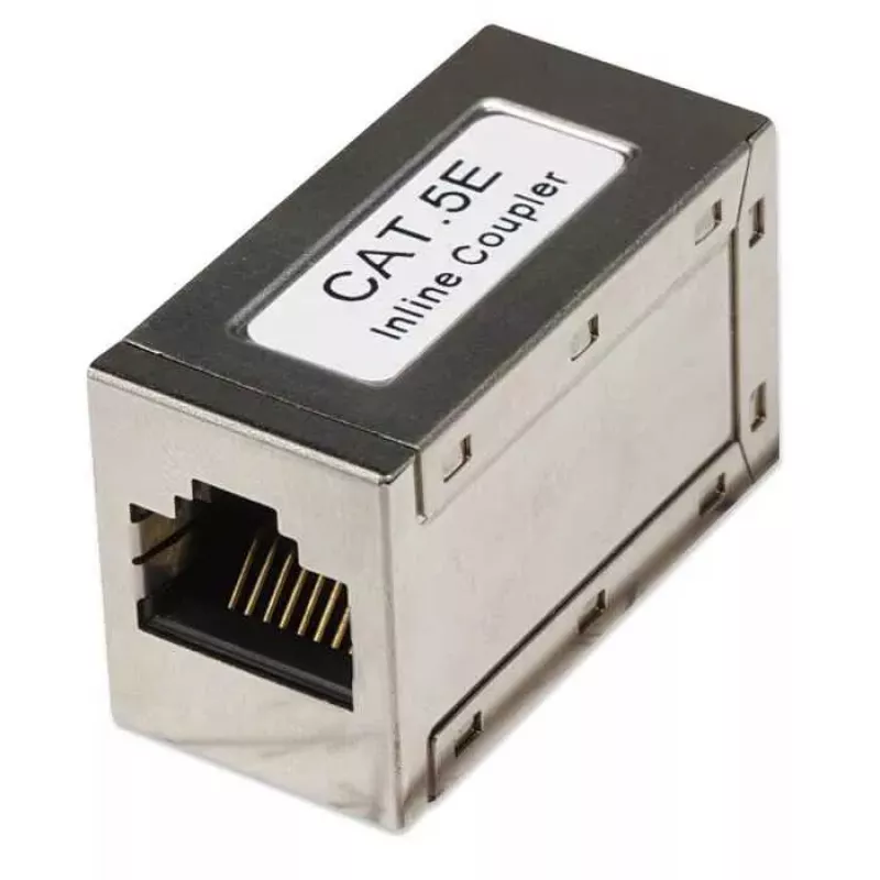 Intellinet Inline Coupler, Cat5e, FTP, Modular, 8P8C moteriška į 8P8C moterišką, sidabrinė