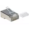 Intellinet RJ45 moduliniai kištukai Pro Line, Cat6, STP, 3 dantukų, skirti vientisai ir suvytai vielai, 50 µ auksuoti kontaktai, 90 vnt. pakuotė