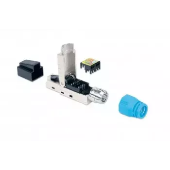 Intellinet Cat8.1 40G ekranuotas beįrankis RJ45 modulinis kištukas mėlynas, vyriška jungtis