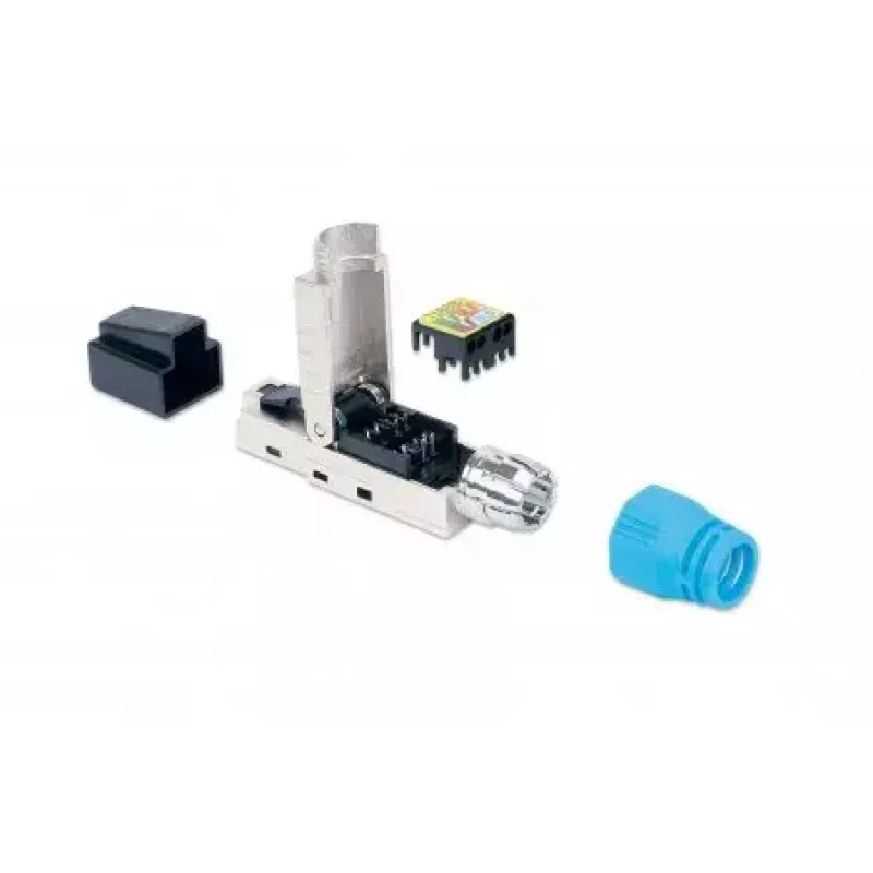 Intellinet Cat8.1 40G ekranuotas beįrankis RJ45 modulinis kištukas mėlynas, vyriška jungtis