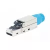 Intellinet Cat8.1 40G ekranuotas beįrankis RJ45 modulinis kištukas mėlynas, vyriška jungtis