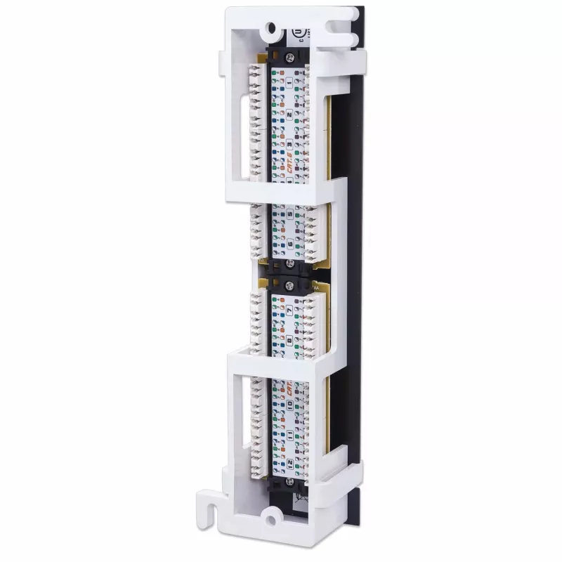 Intellinet pataisų pultas, Cat6, montuojamas ant sienos, UTP, 12 prievadų, juodas