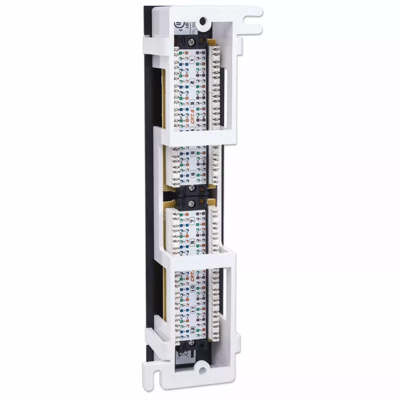 Intellinet pataisų pultas, Cat6, montuojamas ant sienos, UTP, 12 prievadų, juodas