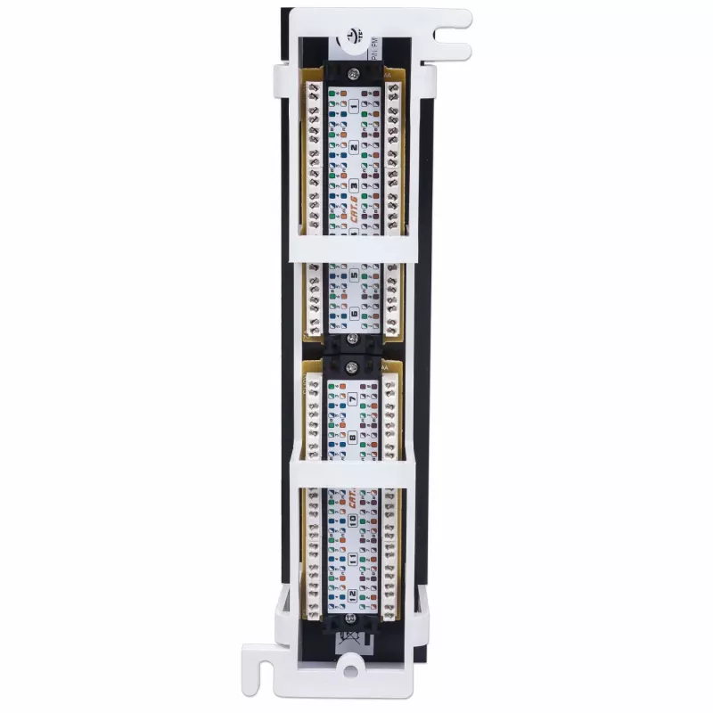 Intellinet pataisų pultas, Cat6, montuojamas ant sienos, UTP, 12 prievadų, juodas