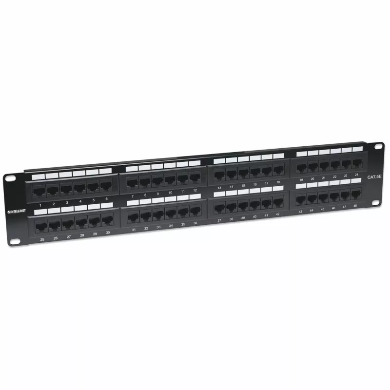 Intellinet pataisymo skydelis, Cat5e, UTP, 48 prievadų, 2U, juodas