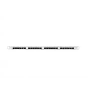 Patch panel LANBERG PPU6-0024-S, 24 prievadų Cat6, metalinis, 0,5U, 440×22,3×99 mm