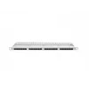 Patch panel LANBERG PPU6-0024-S, 24 prievadų Cat6, metalinis, 0,5U, 440×22,3×99 mm