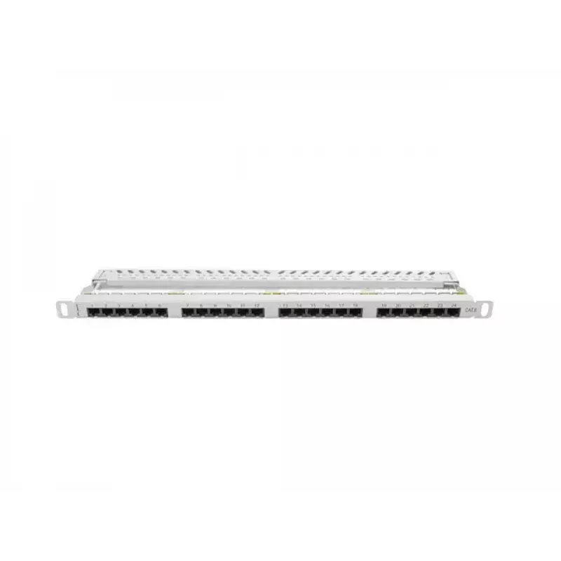Patch panel LANBERG PPU6-0024-S, 24 prievadų Cat6, metalinis, 0,5U, 440×22,3×99 mm