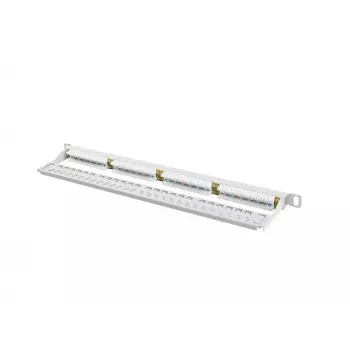 Patch panel LANBERG PPU6-0024-S, 24 prievadų Cat6, metalinis, 0,5U, 440×22,3×99 mm