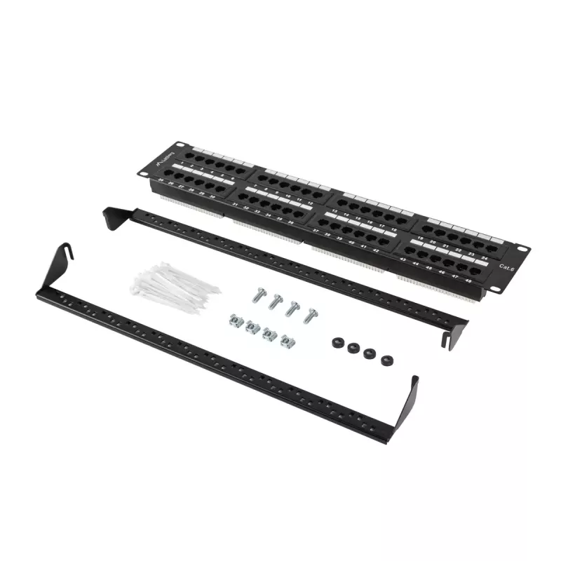 Stovo priedas Lanberg PPU6-2048-B 19 colių 2U 48 prievadai
