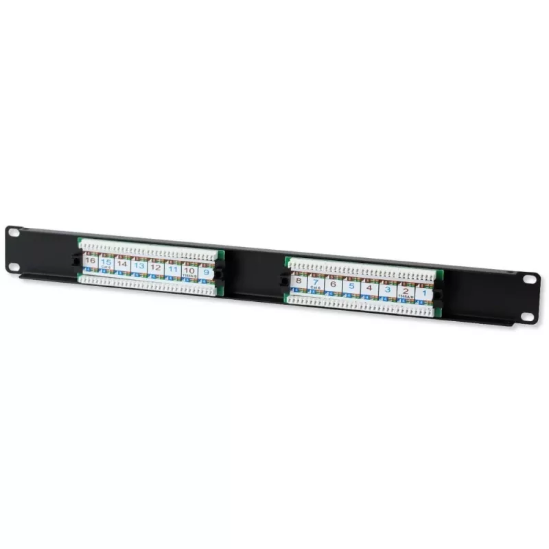 Techly Patch Panel UTP 16 Ports RJ45 Cat.6 I-PP 16-RU-C6T