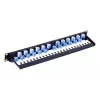 Techly UTP Patch Panel 24 Places RJ45 Cat.6A Inclined Output 1U Juoda