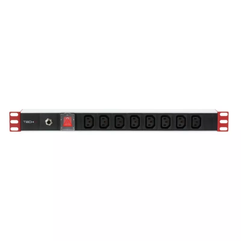 Maitinimo juosta Techly Rack 19 colių maitinimo skirstytuvas 1U 8 lizdai C13