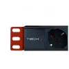 Techly Multi-Socket 8 lizdai stovui 19 colių C14 kištukas 1 HE juoda raudona