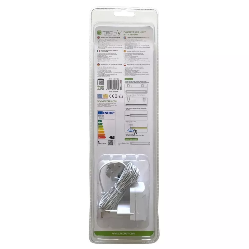 LED sistema šviestuvas Techly I-CASE LIGHT-06 baltas aliuminis 100-240V