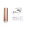 Patalpų oro kokybės monitorius Netatmo Smart Indoor Air Quality Monitor — CO2 0–5000 ppm, temp 0–50°C, triukšmas, Wi‑Fi/Bluetooth, maitinamas iš tinklo, aliuminis, rožinis auksas