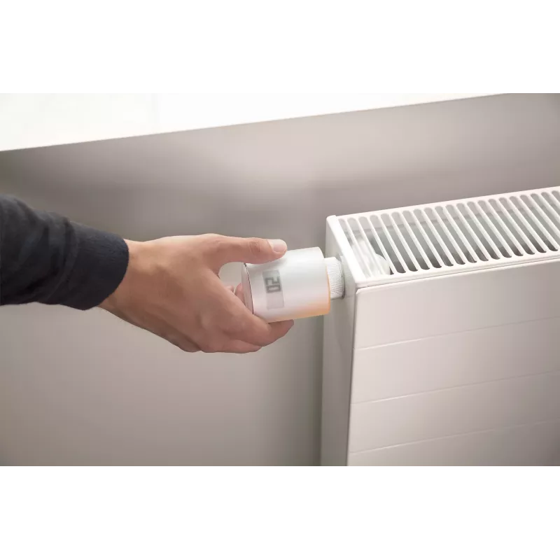 Netatmo pradinis rinkinys – išmanieji radiatorių vožtuvai, balti, 0–50 °C, 2400 MHz, 100 m, 5–30 °C, °C