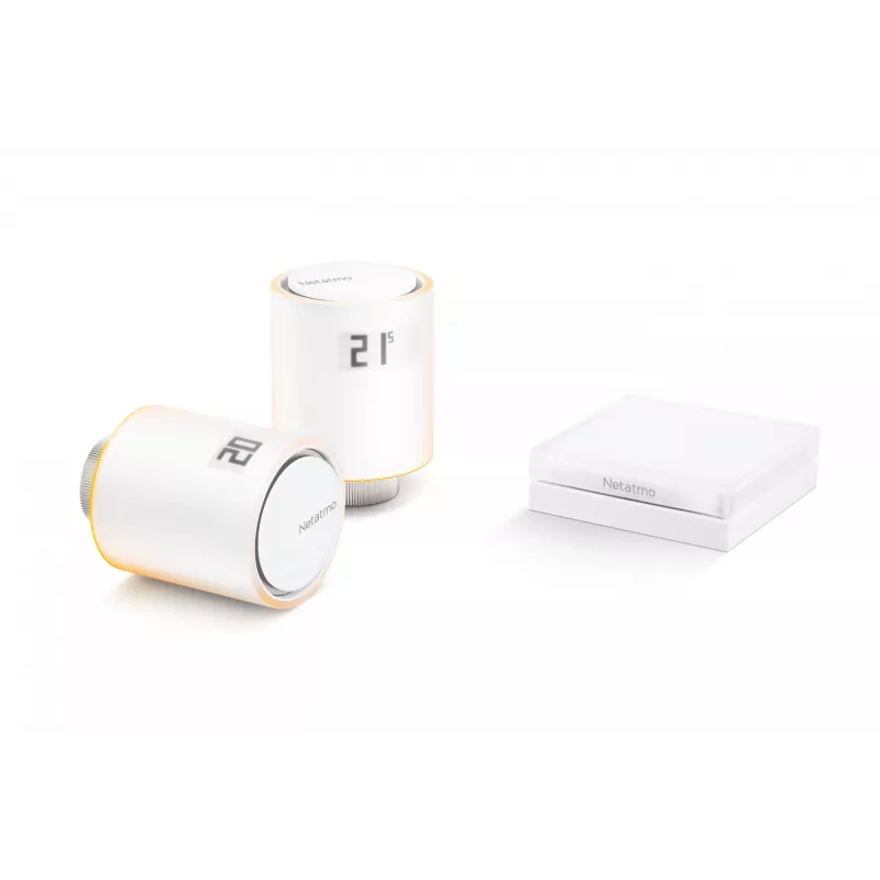 Netatmo pradinis rinkinys – išmanieji radiatorių vožtuvai, balti, 0–50 °C, 2400 MHz, 100 m, 5–30 °C, °C