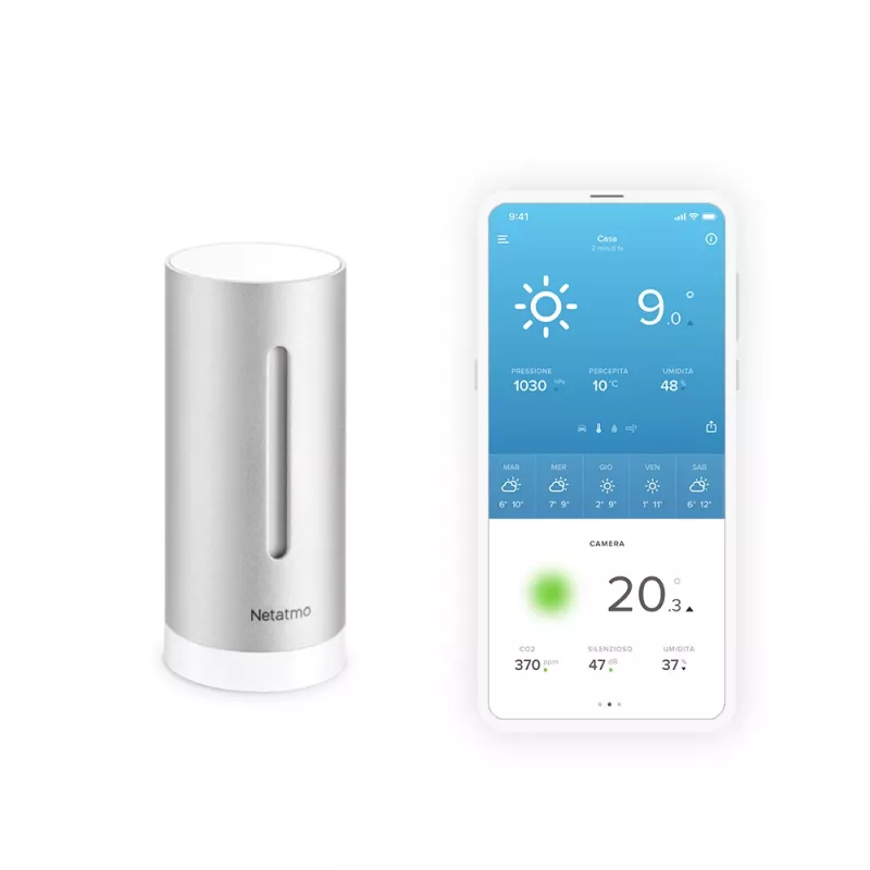 Netatmo papildomas išmanusis patalpų modulis, belaidis, 0,3°, 3%, duraliuminis, aliuminis, AAA