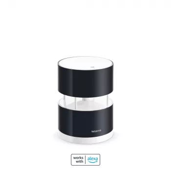 Netatmo išmanusis anemometras, vėjo greitis, belaidis, Wi-Fi, 0–45 m/s, 100 m, juodas, permatomas