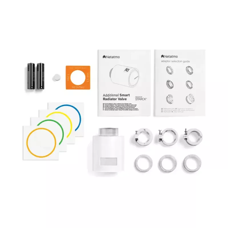 Netatmo rinkinys: išmanusis termostatas + 3 papildomi išmanieji radiatorių vožtuvai