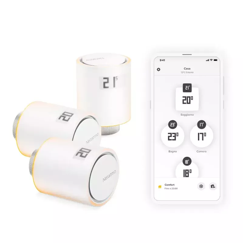„Netatmo“ išmanieji radiatorių vožtuvai, 3 papildomų išmaniųjų radiatorių vožtuvų rinkinys