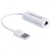 Manhattan USB-A spartusis eterneto adapteris, 10/100 Mbps tinklas, 480 Mbps (USB 2.0), Hi-Speed USB, RJ45, baltas, trejų metų garantija