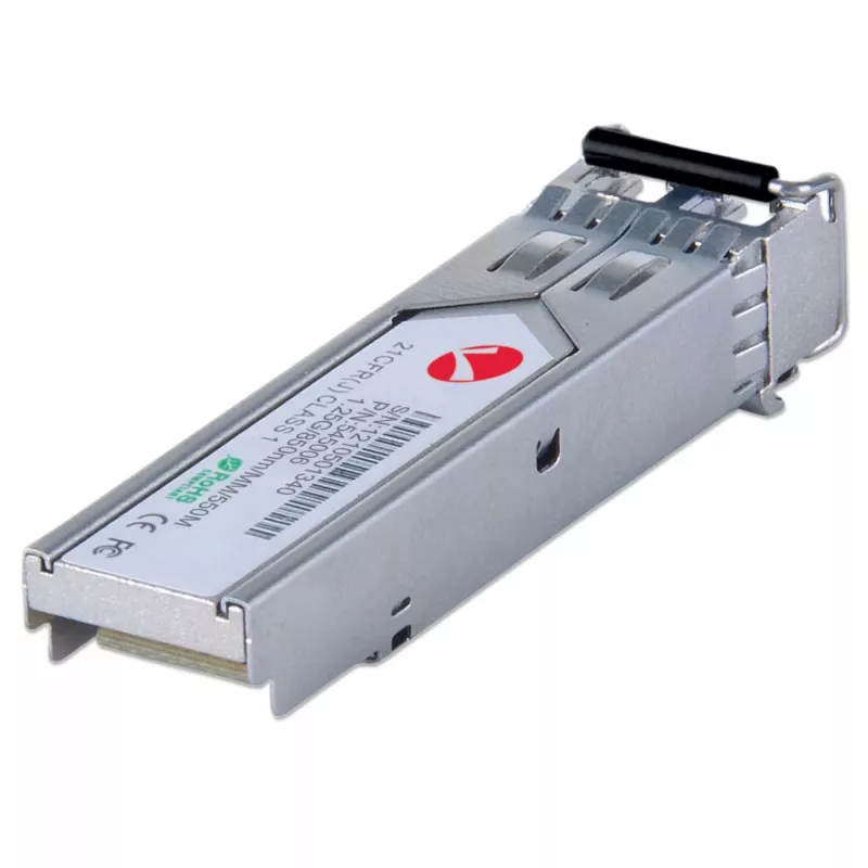 „Intellinet“ optinis siųstuvas-imtuvas, gigabitinio šviesolaidžio SFP „Mini-GBIC“, 1000Base-Sx (LC) daugiamodis prievadas, 550 m, bangos ilgis 850 nm, eternetas, šviesolaidis, atitinka MSA, atitikmuo „Cisco GLC-SX-MM“, trejų metų garantija