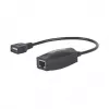 Manhattan USB-A linijos ilgintuvas, skirtas naudoti su RJ45 tinklo kabeliu (neįeina), prailgina USB įrenginį iki 60 m, maitinamas per magistralę, tinka Cat5e/Cat6/Cat6A RJ45 tinklo kabeliai, juodos spalvos, trejų metų garantija