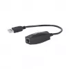Manhattan USB-A linijos ilgintuvas, skirtas naudoti su RJ45 tinklo kabeliu (neįeina), prailgina USB įrenginį iki 60 m, maitinamas per magistralę, tinka Cat5e/Cat6/Cat6A RJ45 tinklo kabeliai, juodos spalvos, trejų metų garantija